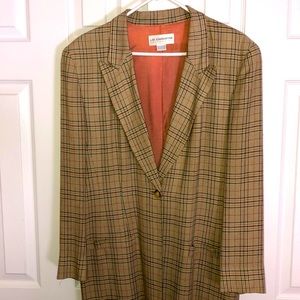 Liz Claiborne Plaid Lightweight Blazer size 14